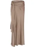 Blumarine wrapped maxi skirt - Neutrals