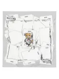 Moschino teddy bear-motif scarf - White