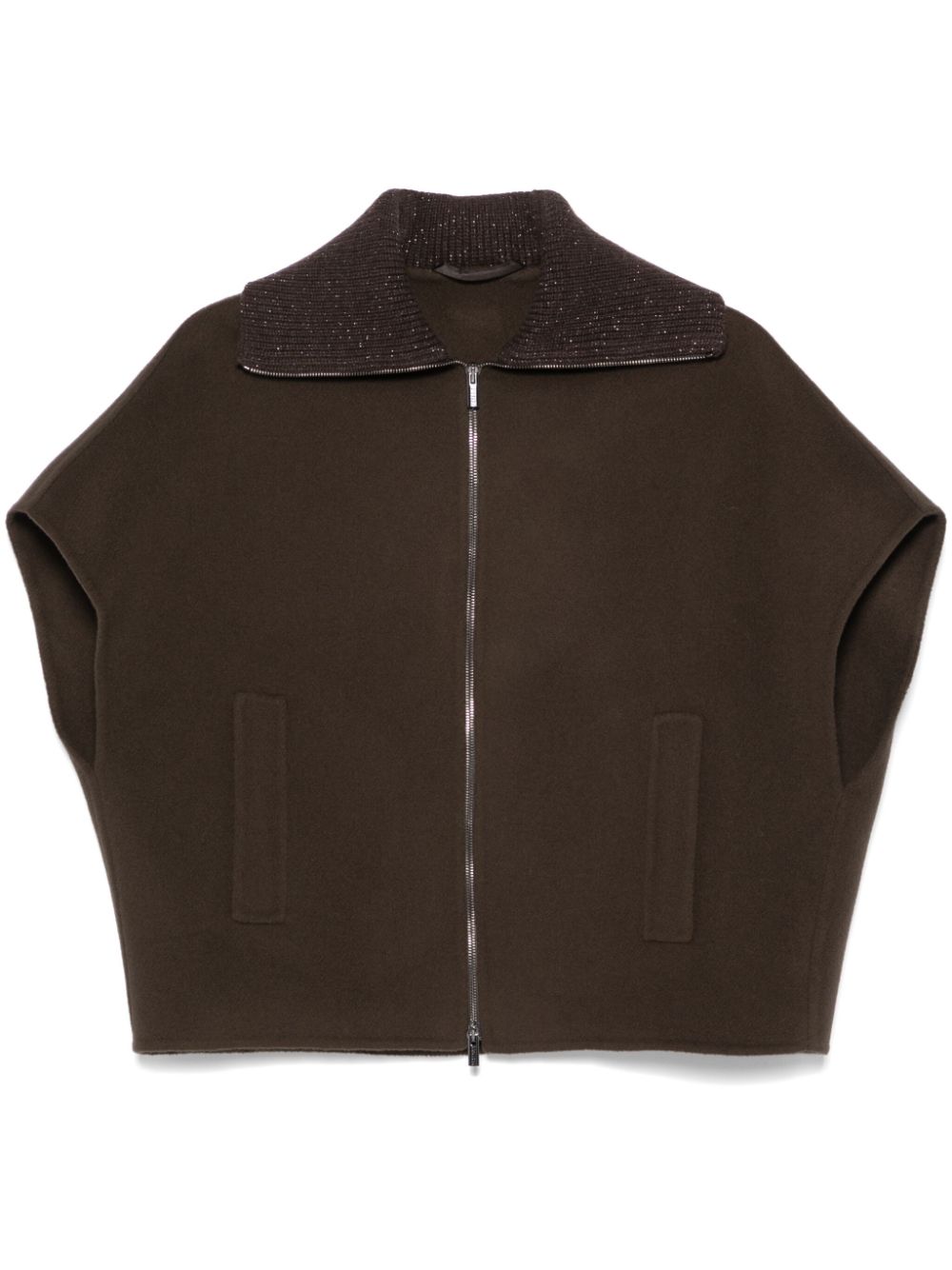 Peserico lurex-detail jacket - Brown