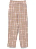 Peserico checked lurex-detail trousers - Brown