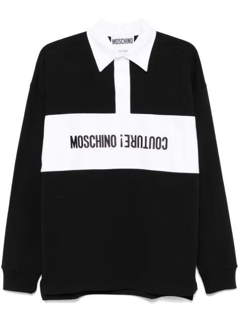 Moschino logo-embroidered polo shirt