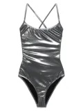 Moschino metallic swimsuit - Silver