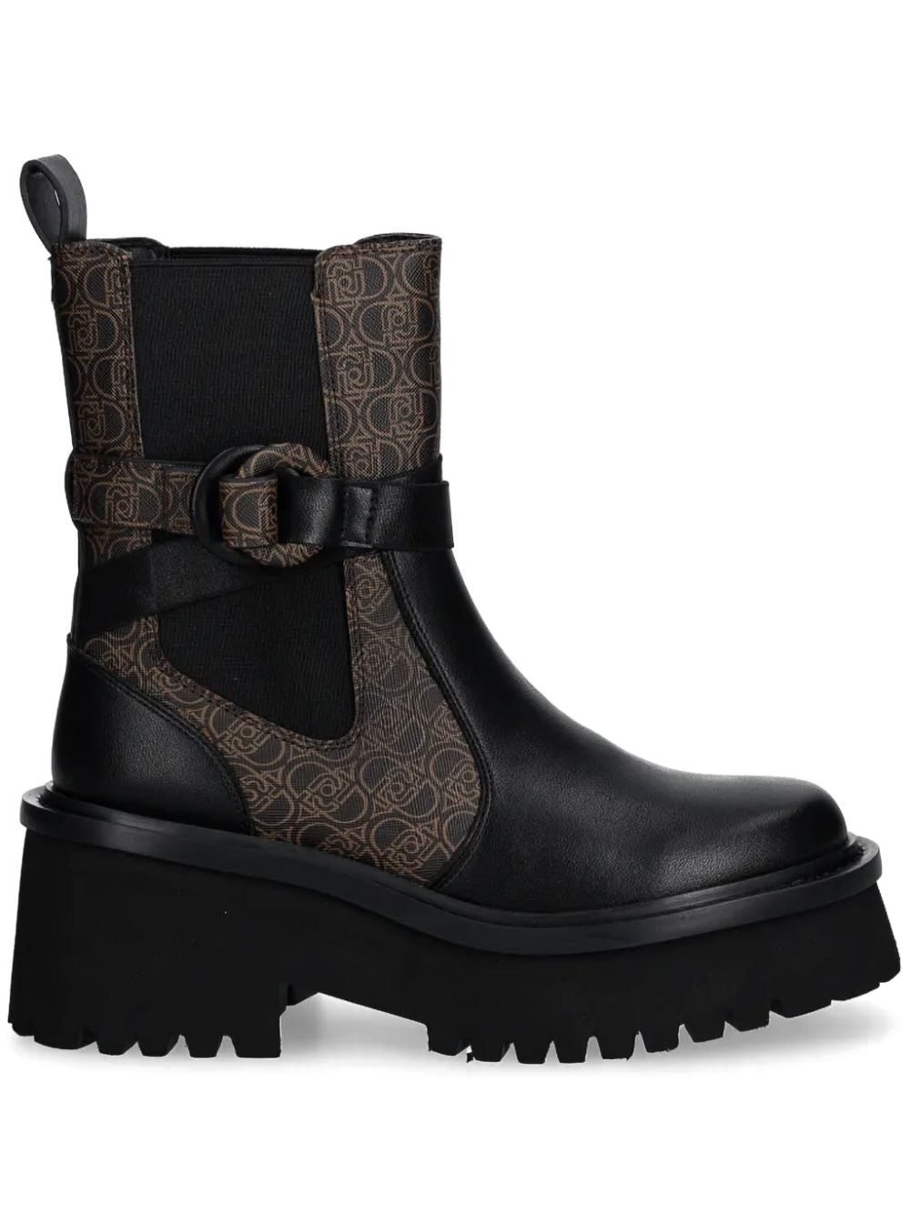 LIU JO monogram-print boots – Black