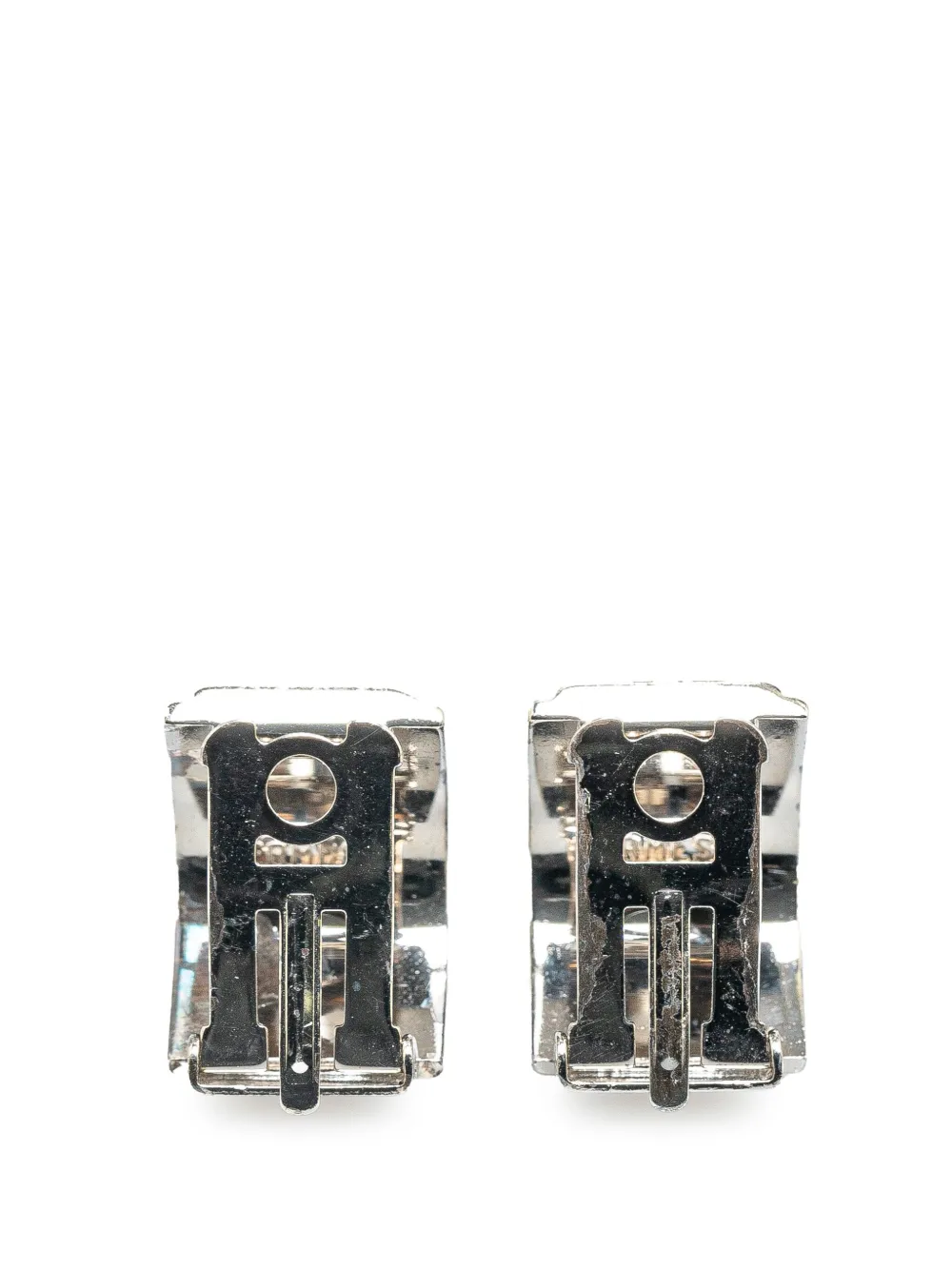 Hermès Pre-Owned 20th Century Enamel Cloisonne Clip On costume earrings - Blauw