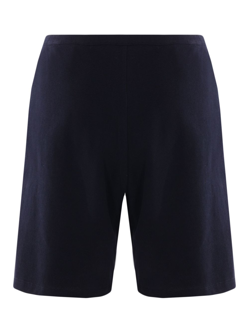 Miu Miu logo-embroidered shorts - Blauw