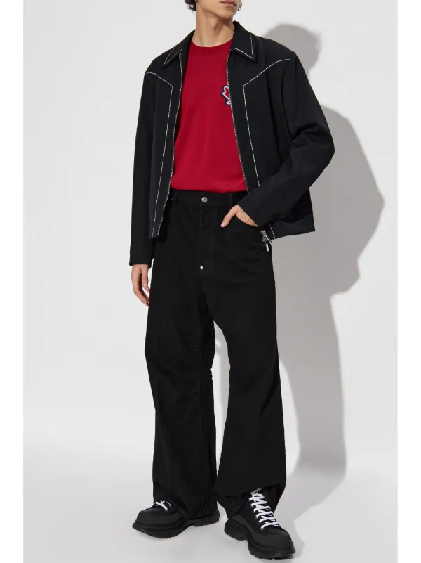 DSQUARED2 ジャケット ブラック DSQUARED2(ディースクエアード) ブラックデニムジャケット