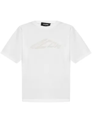 DSQUARED2 ラインストーンロゴ Tシャツ | ホワイト | FARFETCH JP