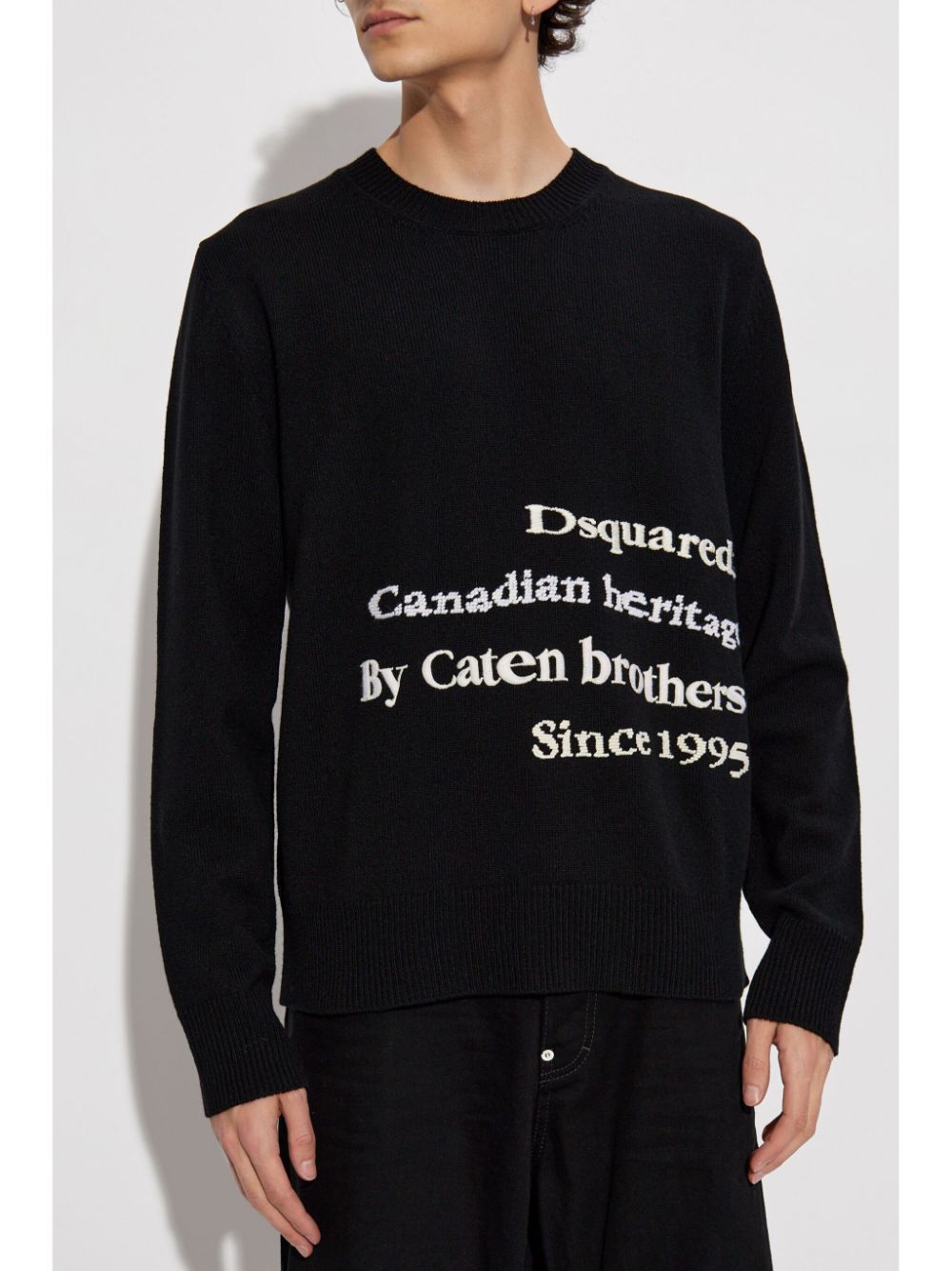 DSQUARED2 text-embroidered sweater Men