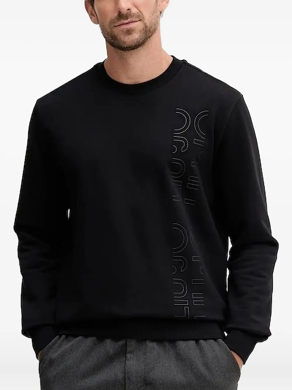 LIU JO logo-detail crew neck sweatshirt Zwart