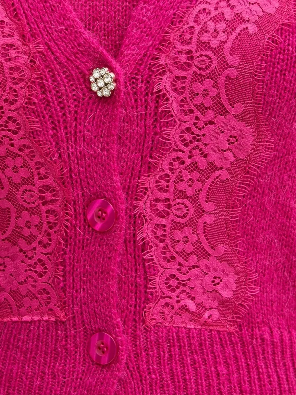 LIU JO Vest met kant Roze