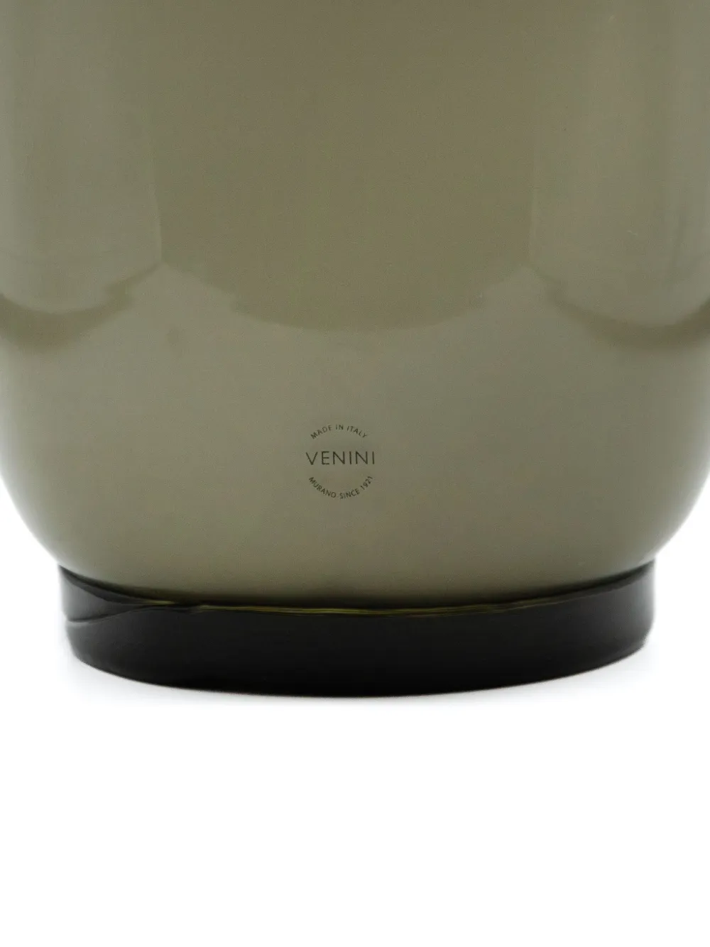 Venini Glazed-finish Vase In Grey