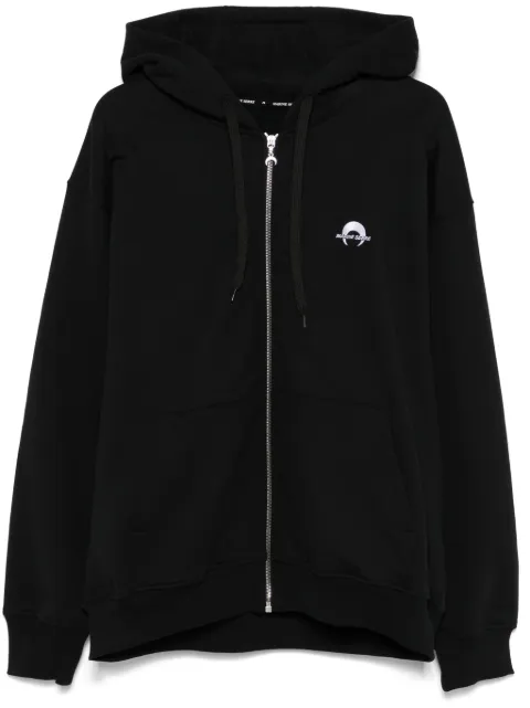 Marine Serre Moon-logo zip-up hoodie