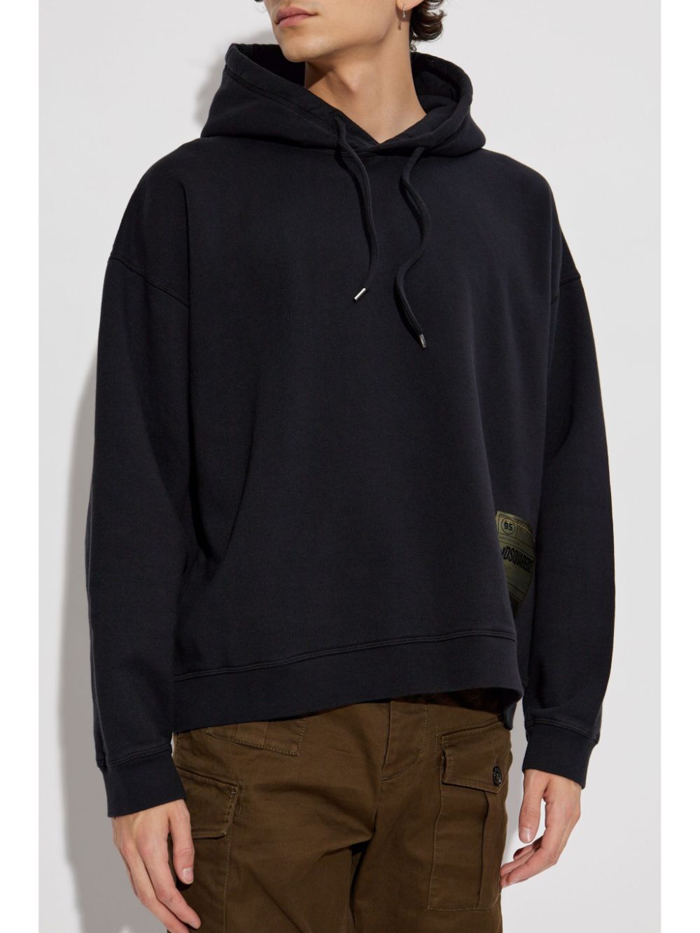 DSQUARED2 logo-patch hoodie Men