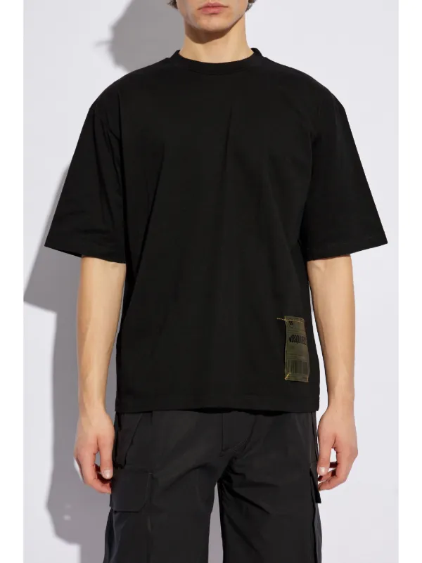dsquared2 ブラックtシャツ L DSQUARED2 logo-appliqué T-shirt | Black | FARFETCH