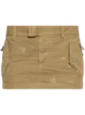 DSQUARED2 distressed-effect mini skirt - Neutrals