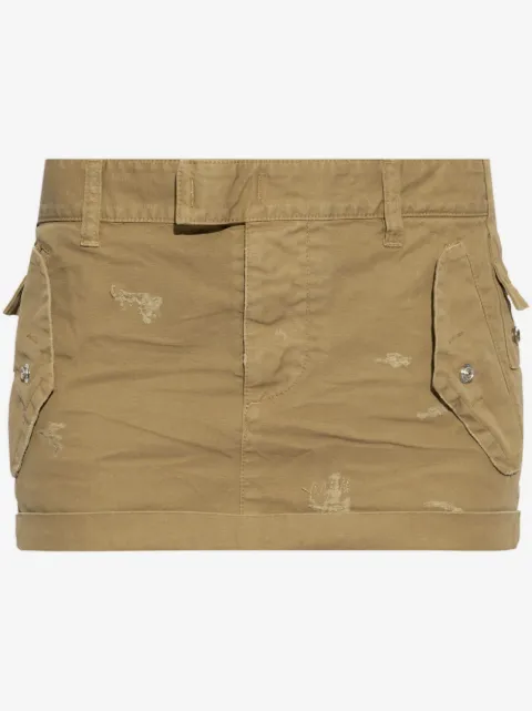 DSQUARED2 distressed-effect mini skirt