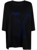 Y's logo-embroidered T-shirt - Black