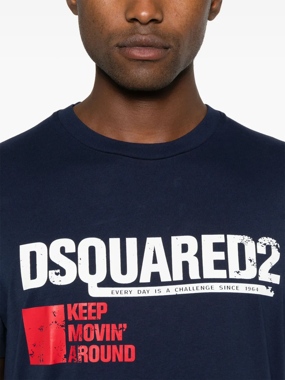 DSQUARED2 T-shirt met print Blauw