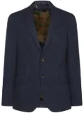 ETRO checked single-breasted blazer - Blue