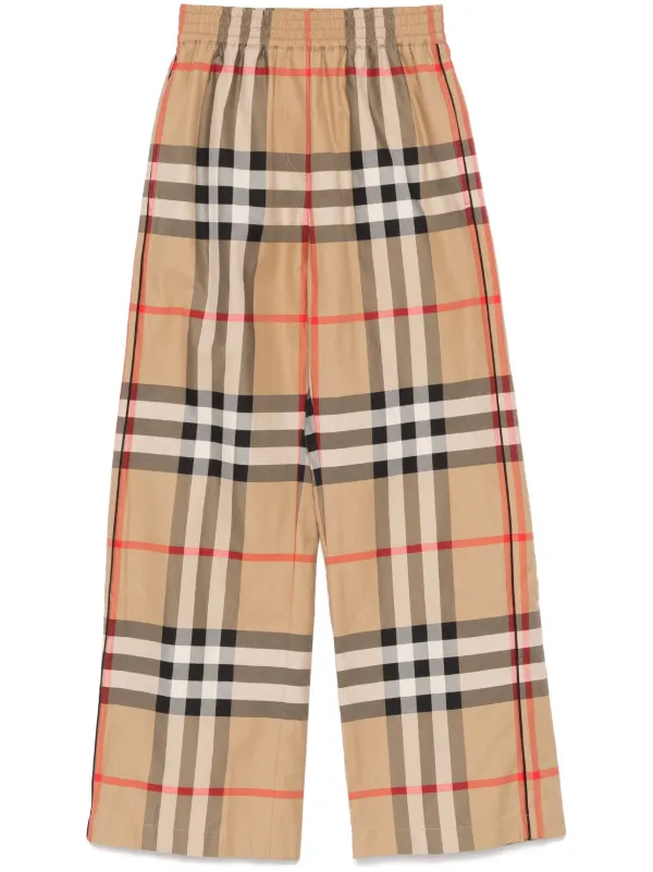 Burberry Vintage Check Cotton Trousers Neutrals FARFETCH PL