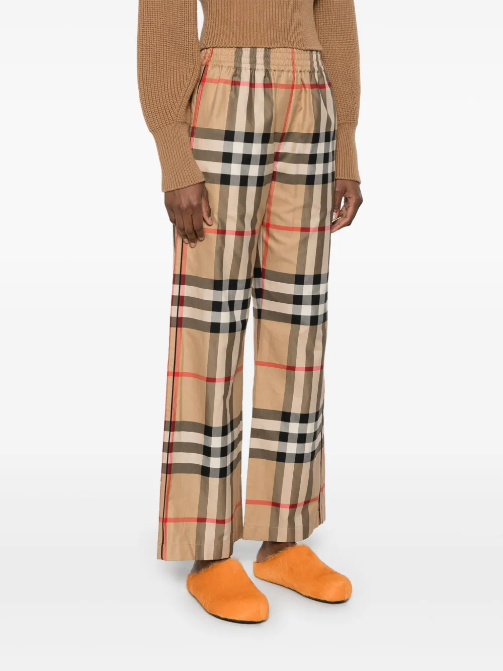 Affordable Burberry Vintage Check cotton trousers Women