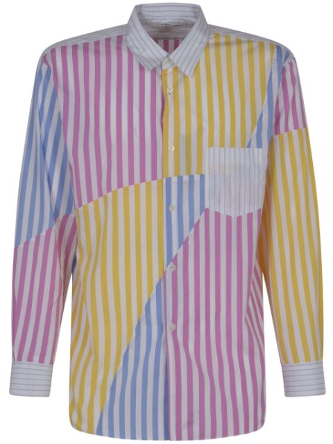 Comme Des Garcons Shirt striped panelled shirt Men