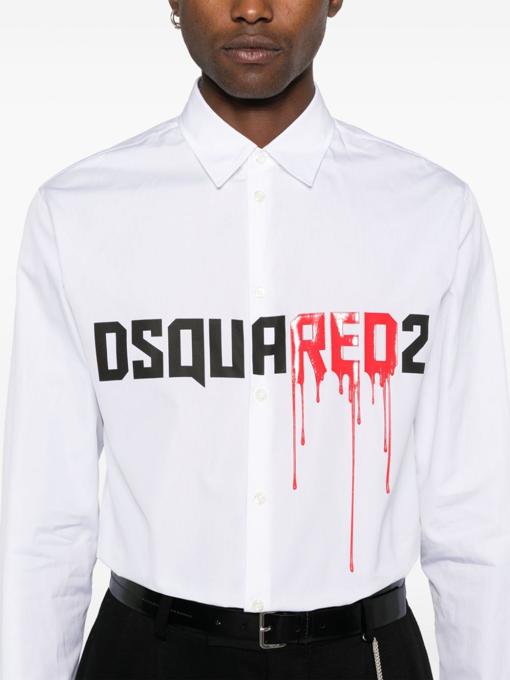 DSQUARED2 Overhemd met logoprint Wit