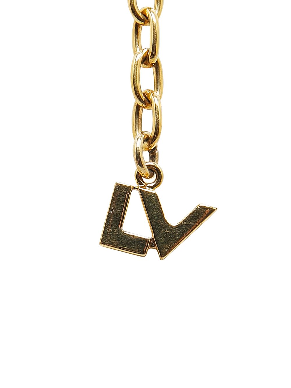 Louis Vuitton Pre-Owned 2013 Gold Plated Resin Tortoise Shell Bow Pendant costume necklace - Bruin