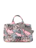 Prada Pre-Owned 2010-2023 Floral Printed Canapa satchel - Pink