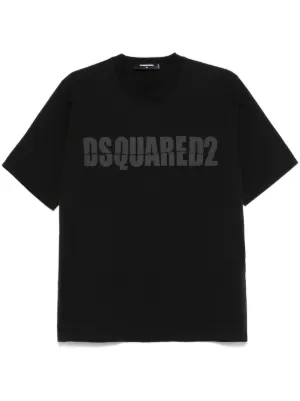 DSQUARED2 graphic-print Cotton T-shirt | Black | FARFETCH