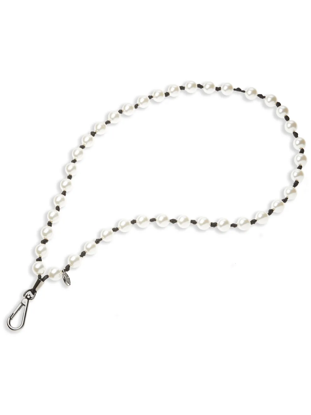 Maison Michel Taschenanhänger mit Perlendesign - Weiß