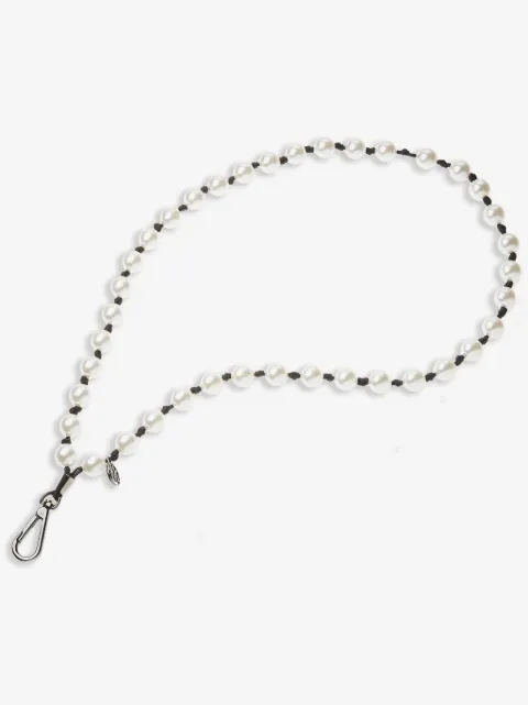 Maison Michel pearl-design bag charm