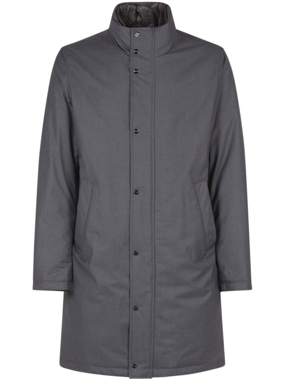 Herno high-neck single-breasted coat - Grey