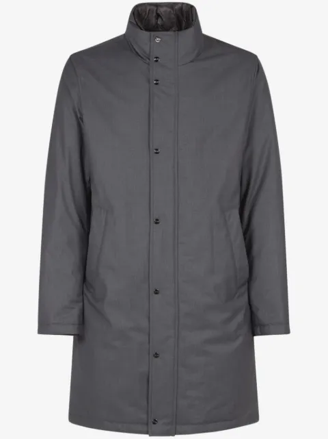 Herno high-neck single-breasted coat