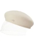 Maison Michel New Bonnie Veil beret - Neutrals