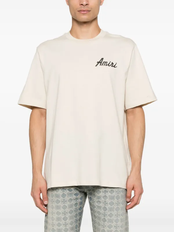 Tシャツ・カットソー AMIRI Men T-shirt White AMJYTE1217 IVORY Amiri Men's Jersey Core Logo T-Shirt - Bergdorf Goodman
