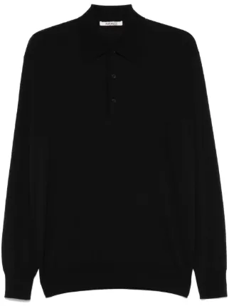 Auralee ファインニット ポロシャツ | ブルー | FARFETCH JP