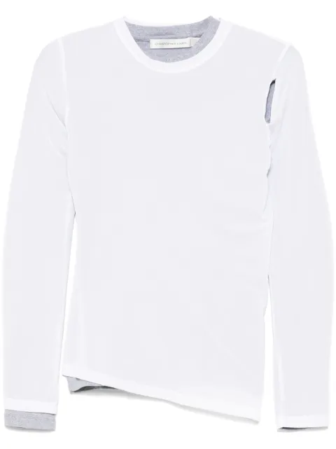 Christopher Esber sheer overlay peephole T-shirt