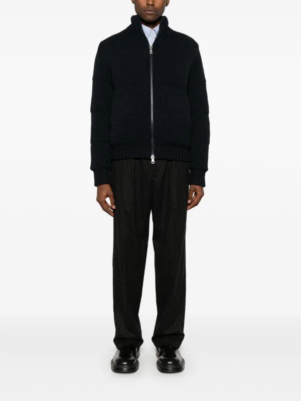 Moncler Virgin Wool Jacket | Blue | FARFETCH TW