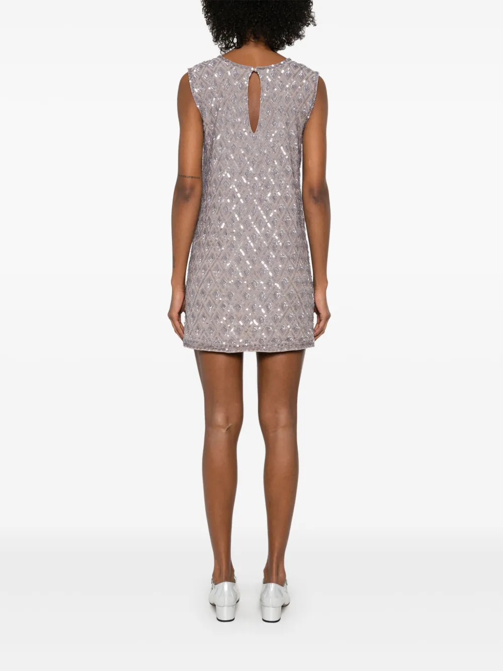 P.A.R.O.S.H. Mini-jurk met pailletten Beige