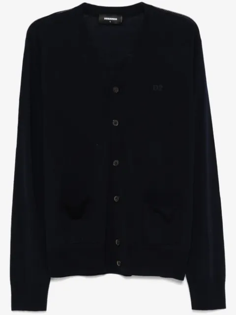DSQUARED2 logo-embroidered cardigan