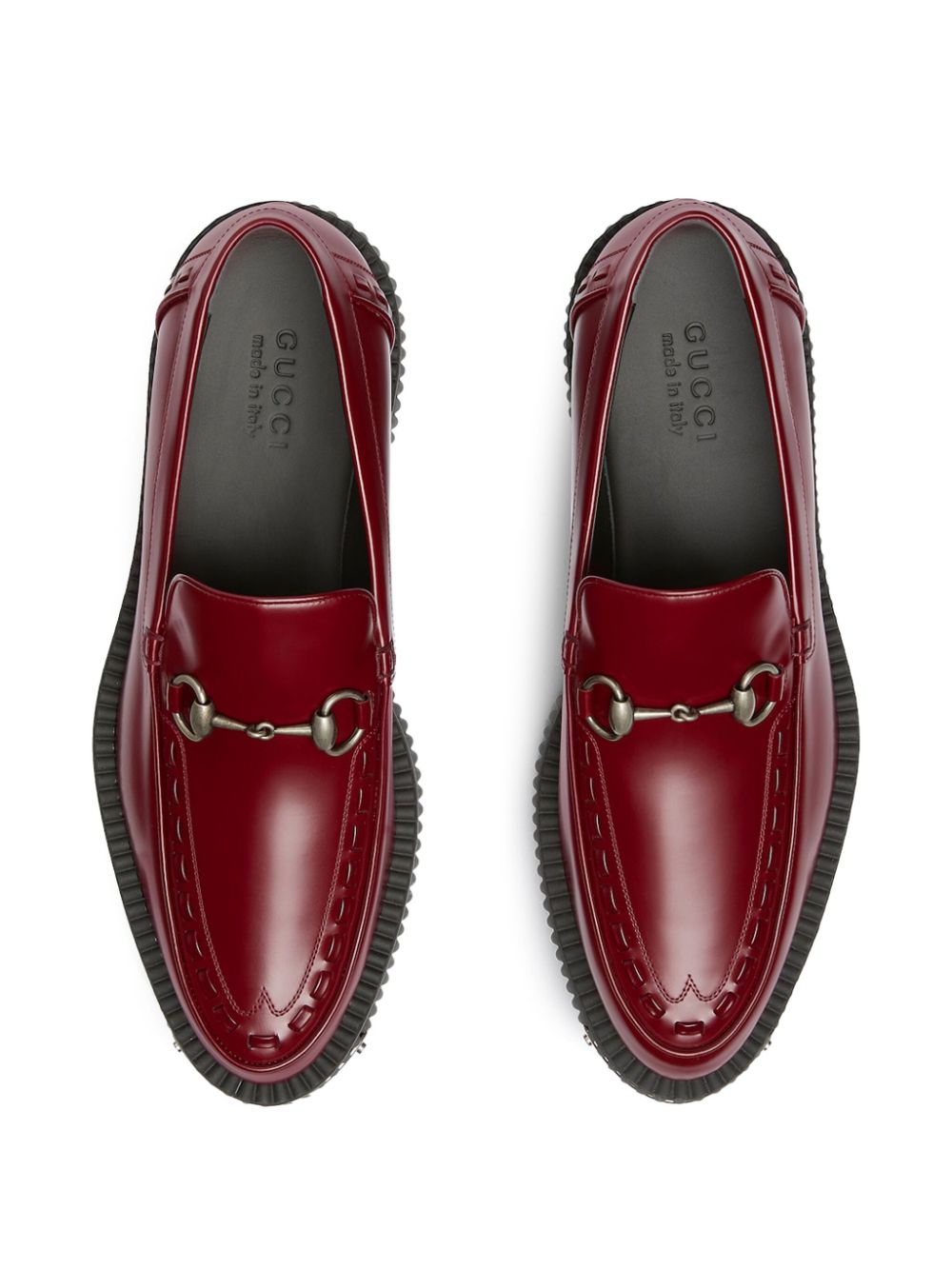 Gucci Loafers met horsebit detail - Rood