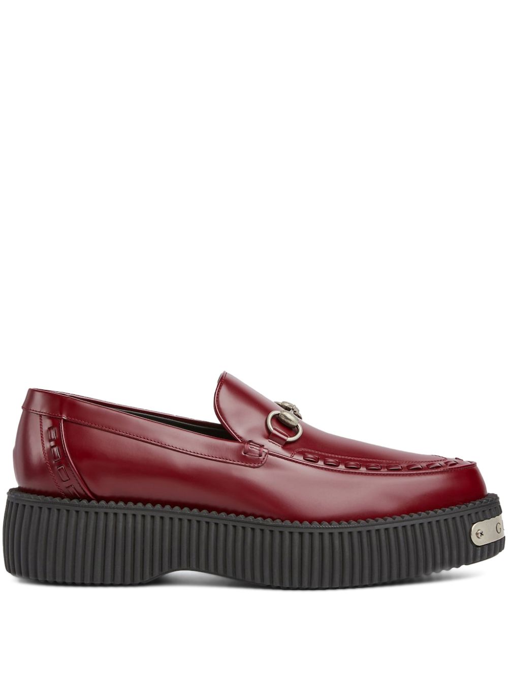 Gucci Loafers met horsebit detail Rood