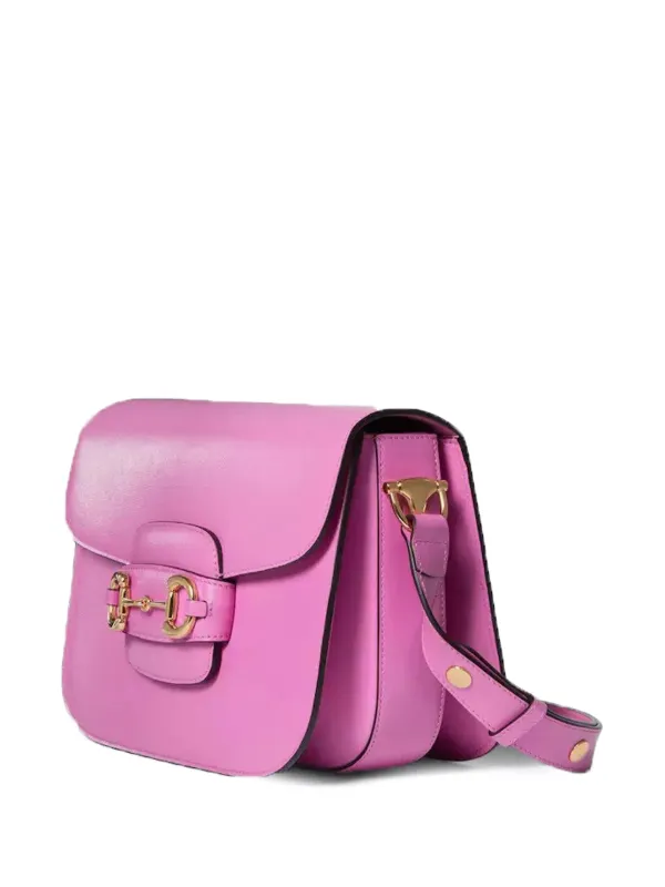 ハンドバッグ GUCCI Pink Leather Mini Gucci Horsebit 1955 Horsebit 1955 Mini leather crossbody bag in pink - Gucci
