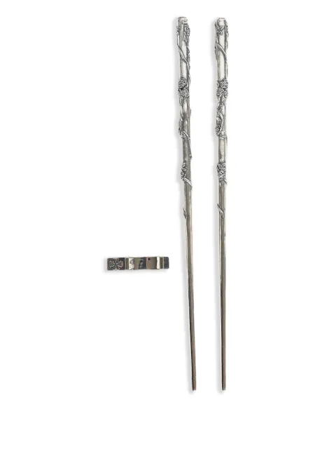 Enfants Riches Déprimés  sterling-silver floral chopsticks