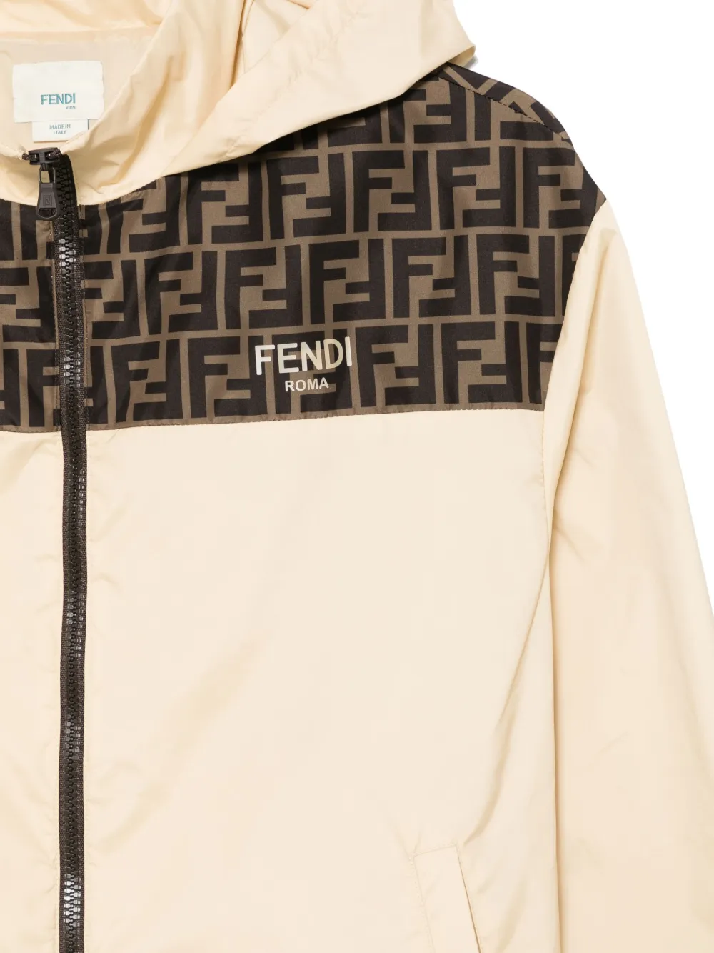 Fendi Kids Jack met logo Beige