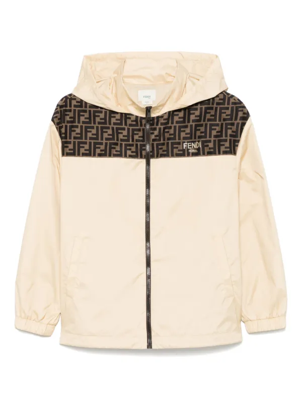 Fendi Kids Jacke Mit FF-Logo Nude FARFETCH DE