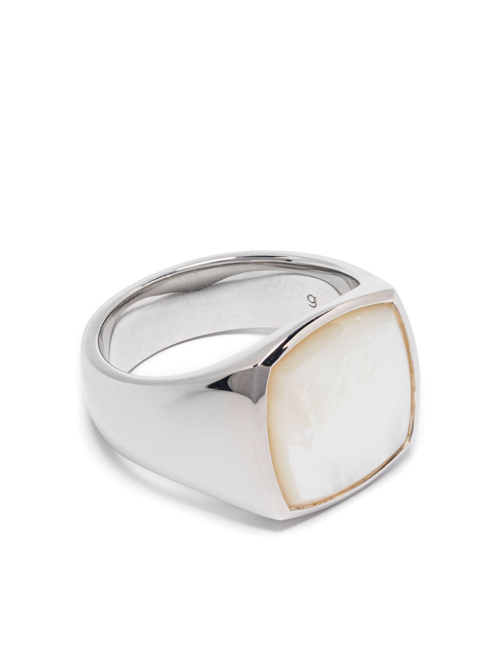 Tom Wood cushion mother-of-pearl ring - Silver