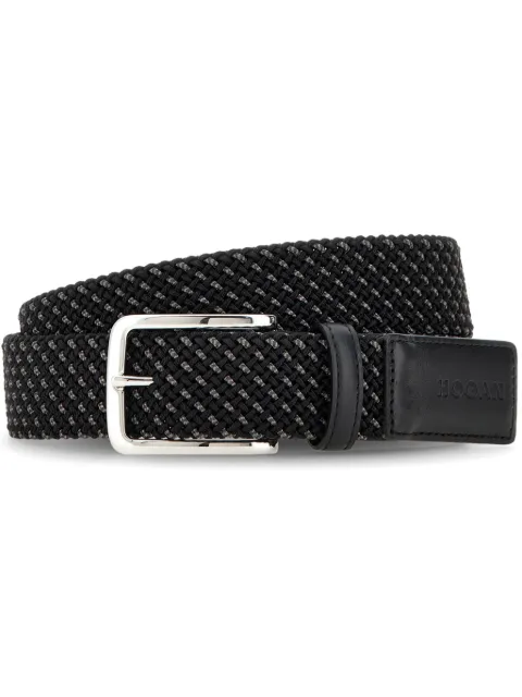 Hogan leather-trim belt
