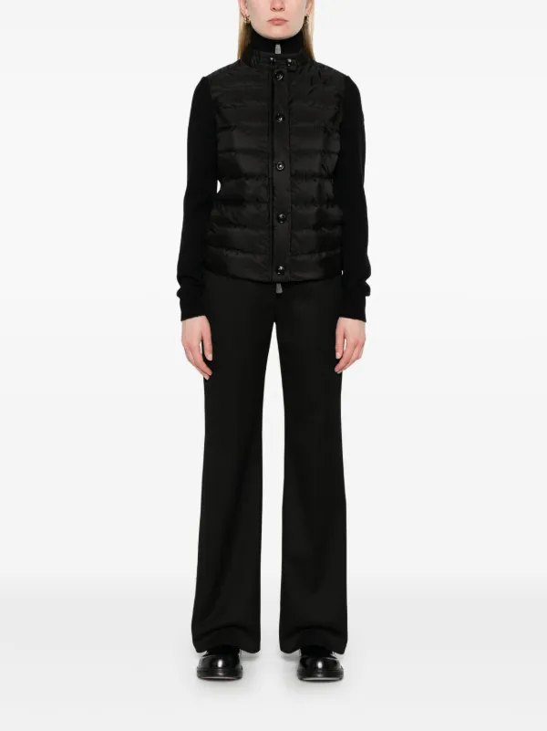 Moncler Grenoble Padded Cardigan | Black | FARFETCH